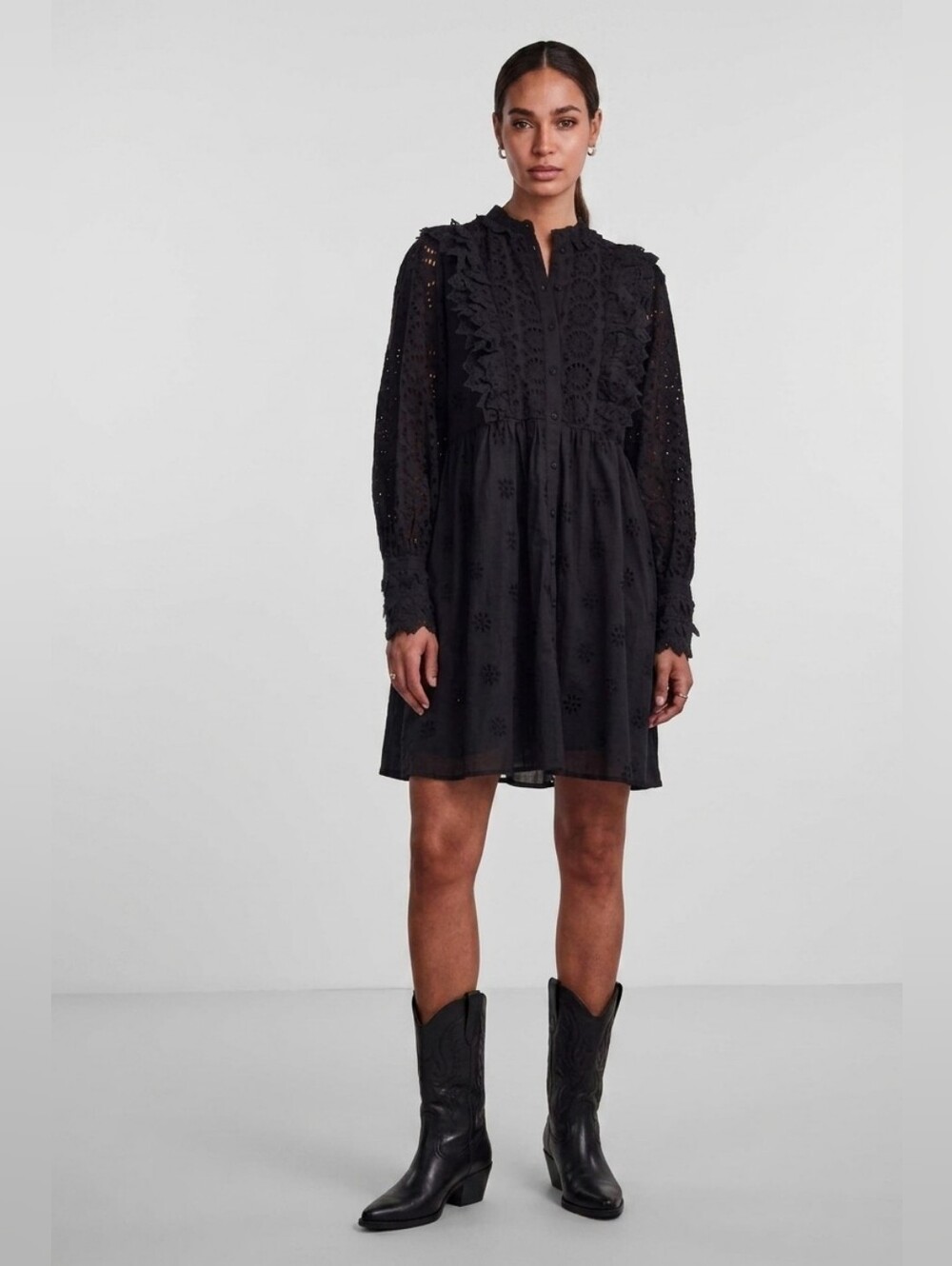 YAS | Broderie Francaise Mini Dress